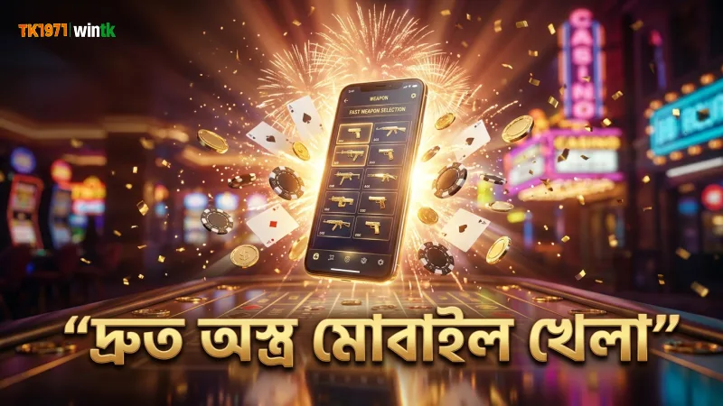 দ্রুত অস্ত্র নির্বাচন মোবাইলে মেগা ফিশিং খেলার সুবিধা দেয়
