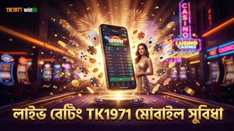 লাইভ বেটিংয়ে TK1971 মোবাইল প্ল্যাটফর্মের সুবিধা।
